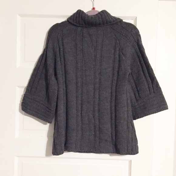 Liv Gray Chunky Cable Knit One-Button Cardigan- M - Picture 2 of 5